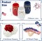Patriotic Mason Jar Centerpiece with Flowers & Flags for 4th of July